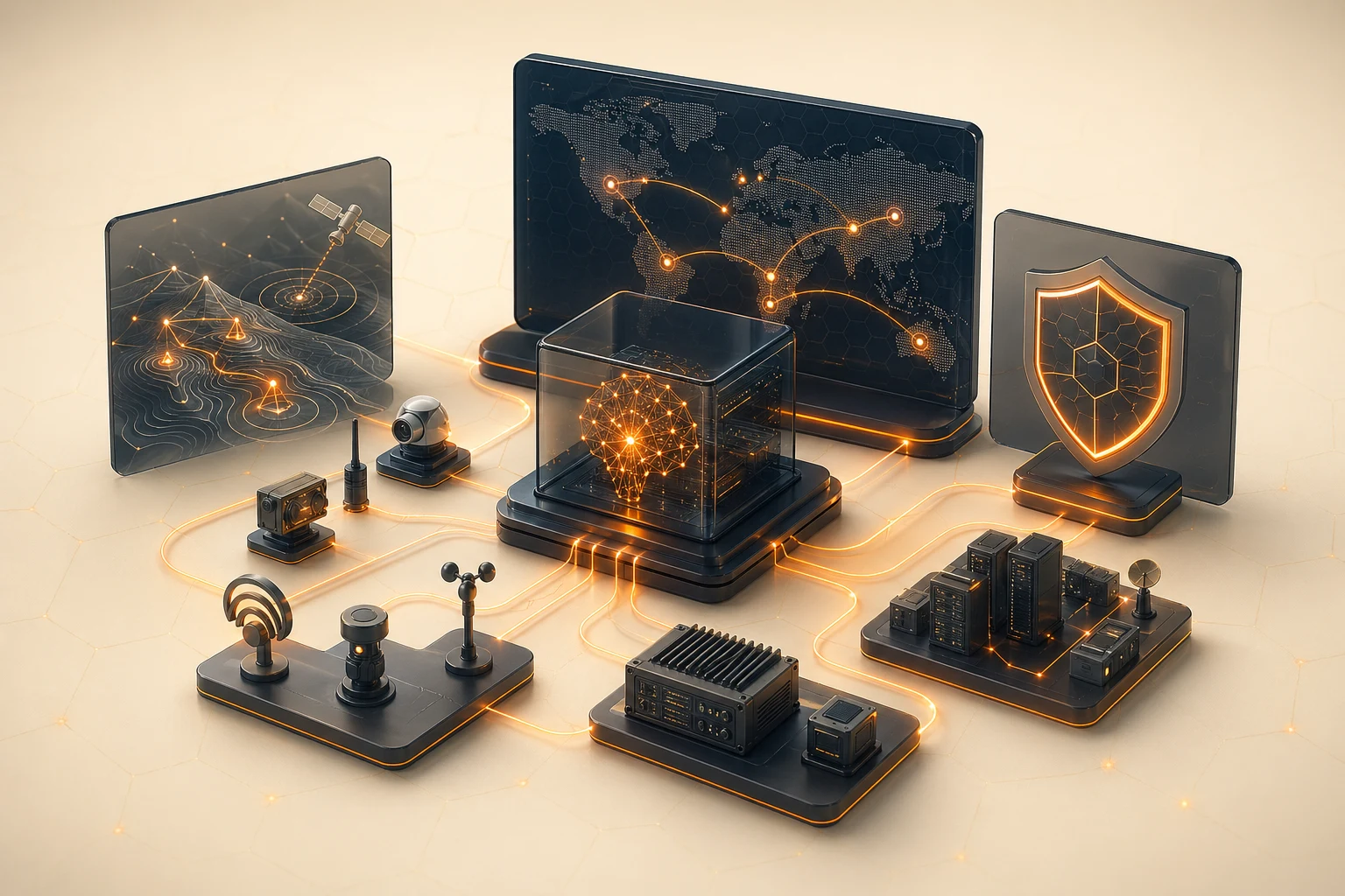 Abstract vision illustration of secure edge intelligence